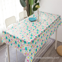 Cubierta de mesa de plástico para colorear floral PEVA